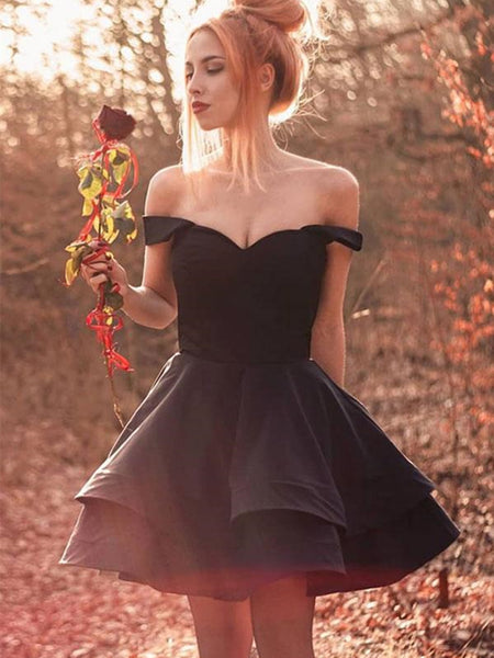 short formal graduation sexy prom dress product info and reviews Off shoulder black satin dress, Off the shoulder black home – morievent Thanksgiving Dress to Impress JPOP Yes 12. Variant:Nude/Champ/Ivory size 8