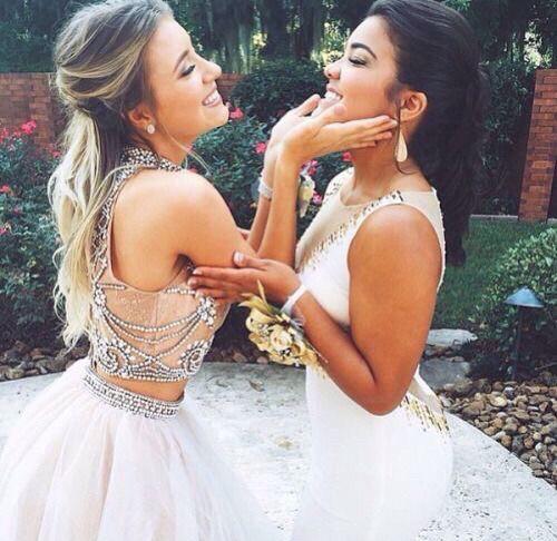 Custom Made Light Champagne 2 Pieces Long Prom Dress, Formal Dress morievent Custom Made Light Champagne 2 Pieces Long Prom Dress, Formal Dress morievent
