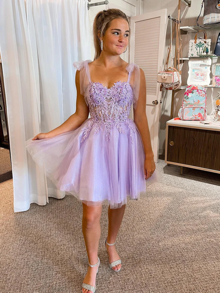 Sweetheart Neck Purple Lace Prom Dresses, Lilac Lace Homecoming Dresse morievent Sweetheart Neck Purple Lace Prom Dresses, Lilac Lace Homecoming Dresse morievent