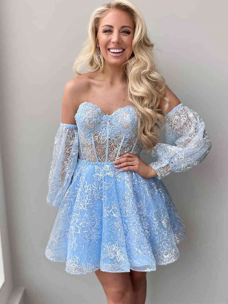 Lace Short Sleeve Hoco Dress Short Sleeves Short Blue Red Lace Prom Dresses, Short Sleeves Lace Short Sleeve Hoco Dress Short Sleeves Short Blue Red Lace Prom Dresses, Short Sleeves