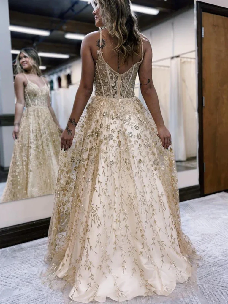 Gold graduation dresses online