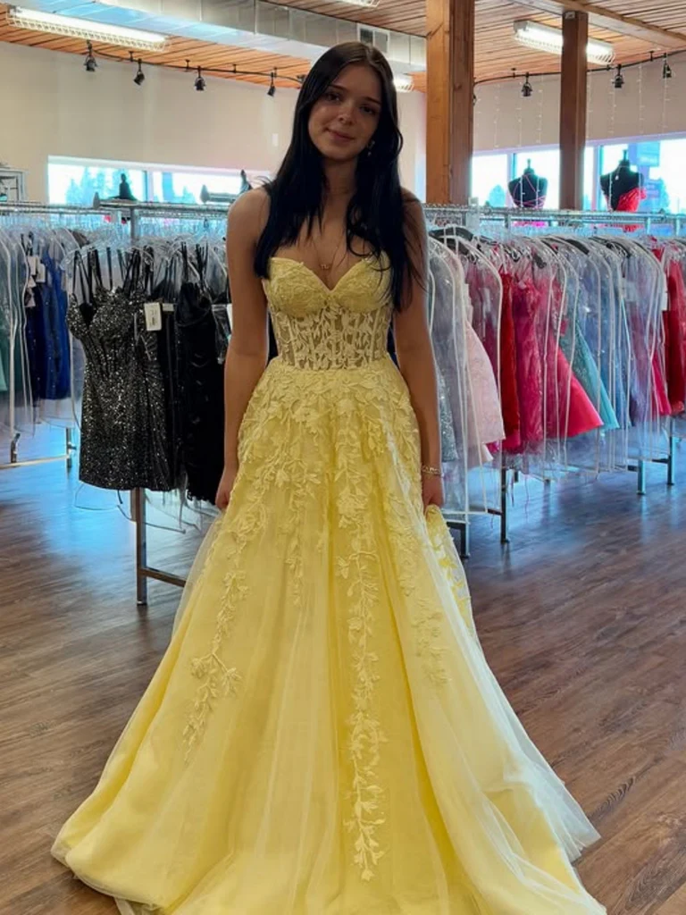 yellow graduation dresses A-line Homecoming Dress With Pockets, Simple Dress, MH537 please leave your measurements in the message box of the shopping cart Graduation Dresses Yellow Junior Prom