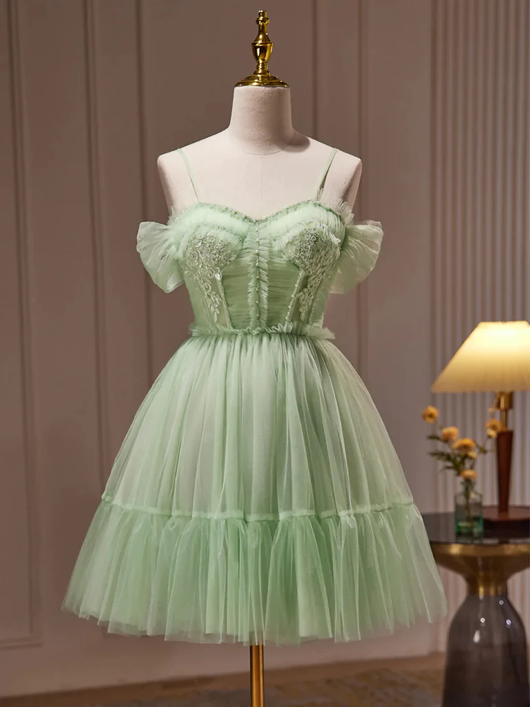 Short Green Sweetheart Neck Prom Dresses, Short Green Graduation Homec morievent Short Green Sweetheart Neck Prom Dresses, Short Green Graduation Homec morievent