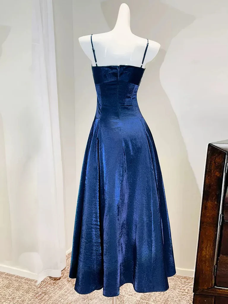 Royal Blue Floor Length Long Prom Dresses, Blue Long Formal Evening Dresses