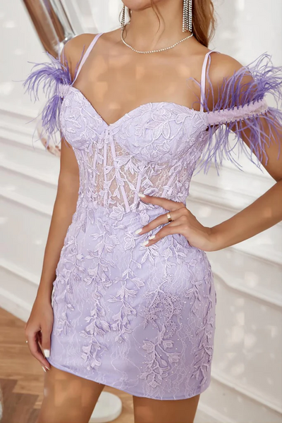 Off Shoulder Mermaid Purple Lace Prom Dresses, Off The Shoulder Mermaid Purple Lace Formal Evening Dresses