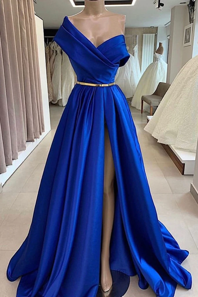 Royal Blue Lace Wedding Dresses Off The Shoulder Appliques Sequins Ball  Gowns | eBay