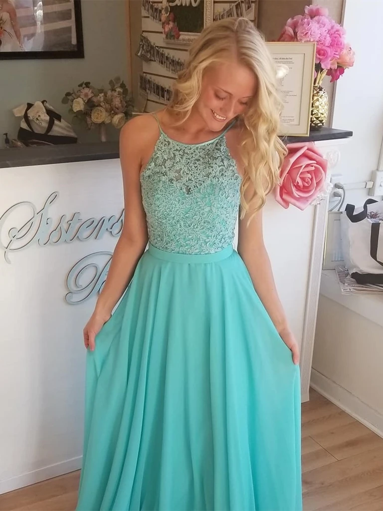 Blue/ Aqua Backless Lace Long Prom Dresses, Aqua Lace Bridesmaid Dress morievent Blue/ Aqua Backless Lace Long Prom Dresses, Aqua Lace Bridesmaid Dress morievent