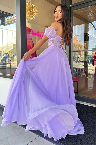 Strapless Sweetheart Neck Purple Lace Long Prom Dress, Lavender Lace Formal Dress, Lilac Evening Dress