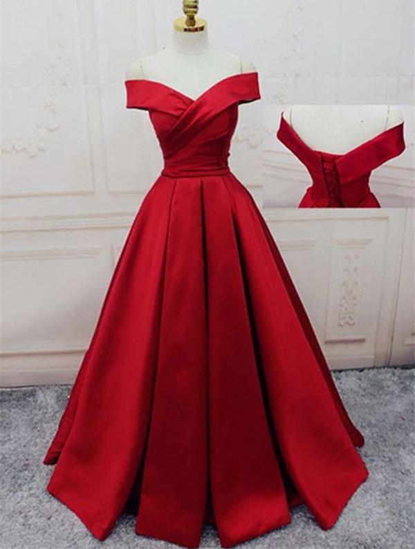 red off the shoulder dress prom Off Shoulder Red Prom Dress with leg Slit, Red Off the Shoulder Formal jbydress