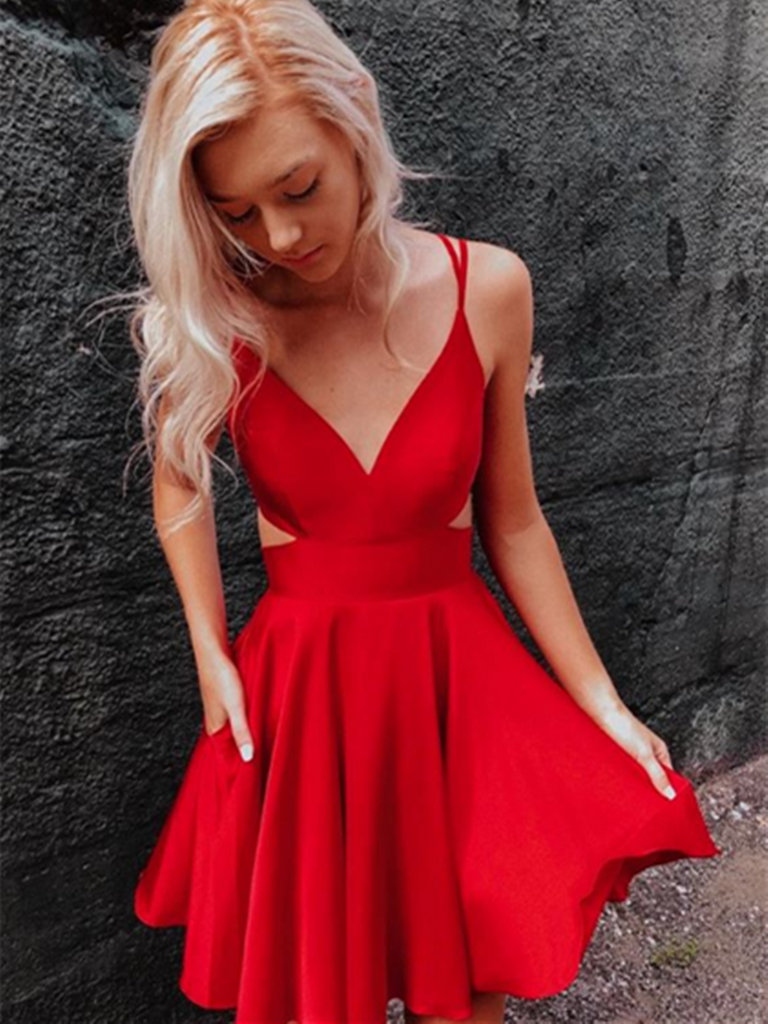 Short prom dresses sales red