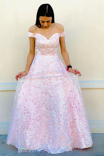 Gorgeous Off Shoulder Pink Lace Floral Long Prom Dress, Off the Shoulder Pink Formal Dress, Pink Lace Evening Dress
