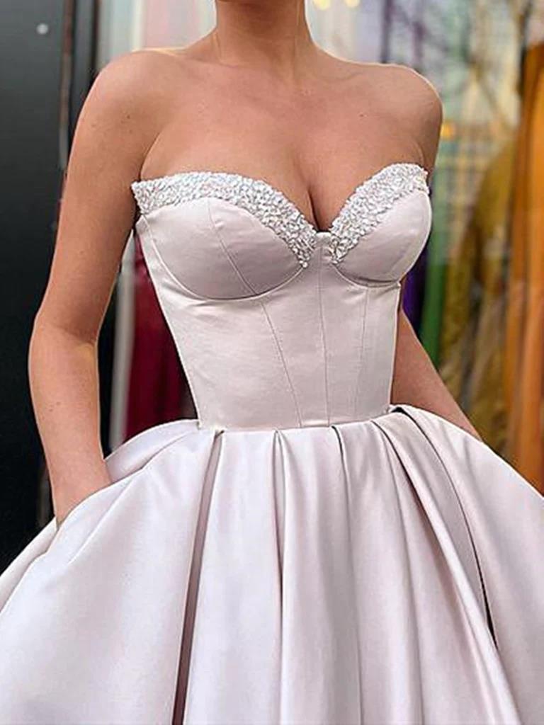 Short Light Pink Satin Prom Dresses, Light Pink Short Formal Homecomin morievent Short Light Pink Satin Prom Dresses, Light Pink Short Formal Homecomin morievent