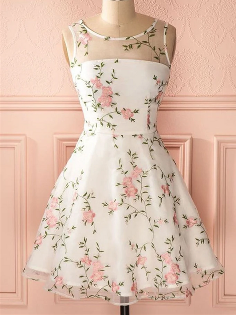 Floral formal dresses short best sale