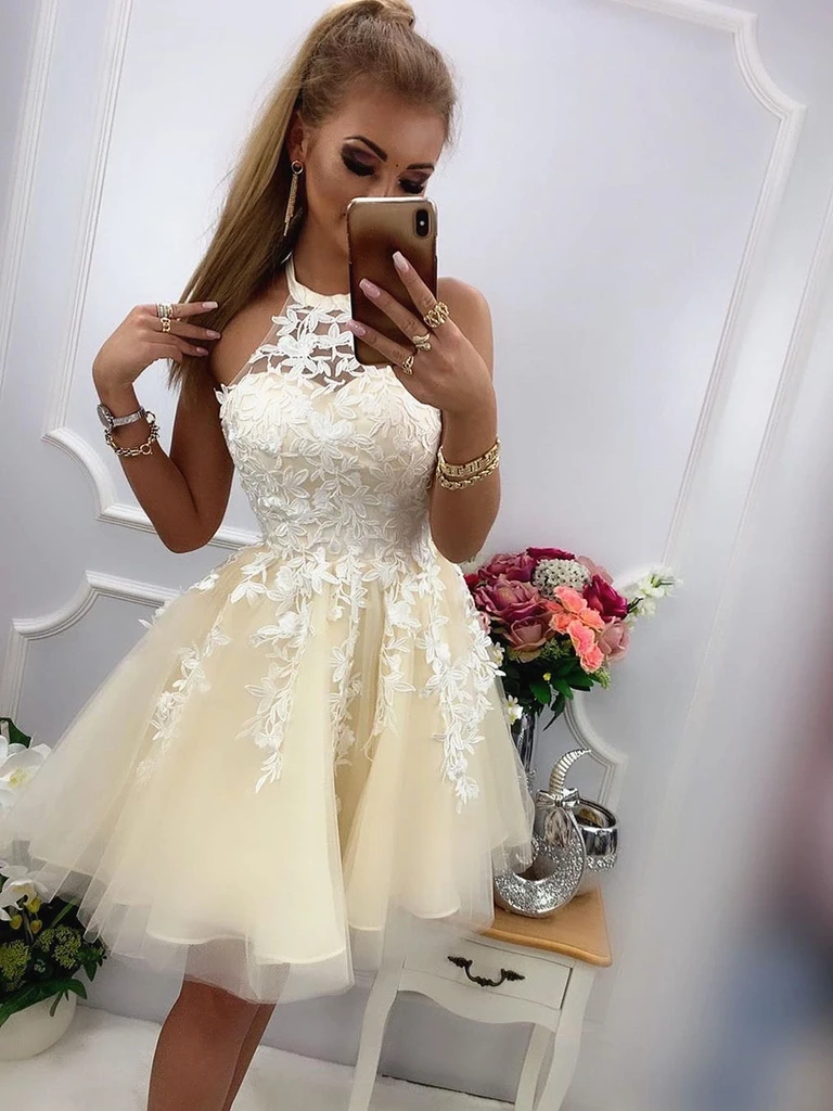 Lace graduation 2025 dresses short