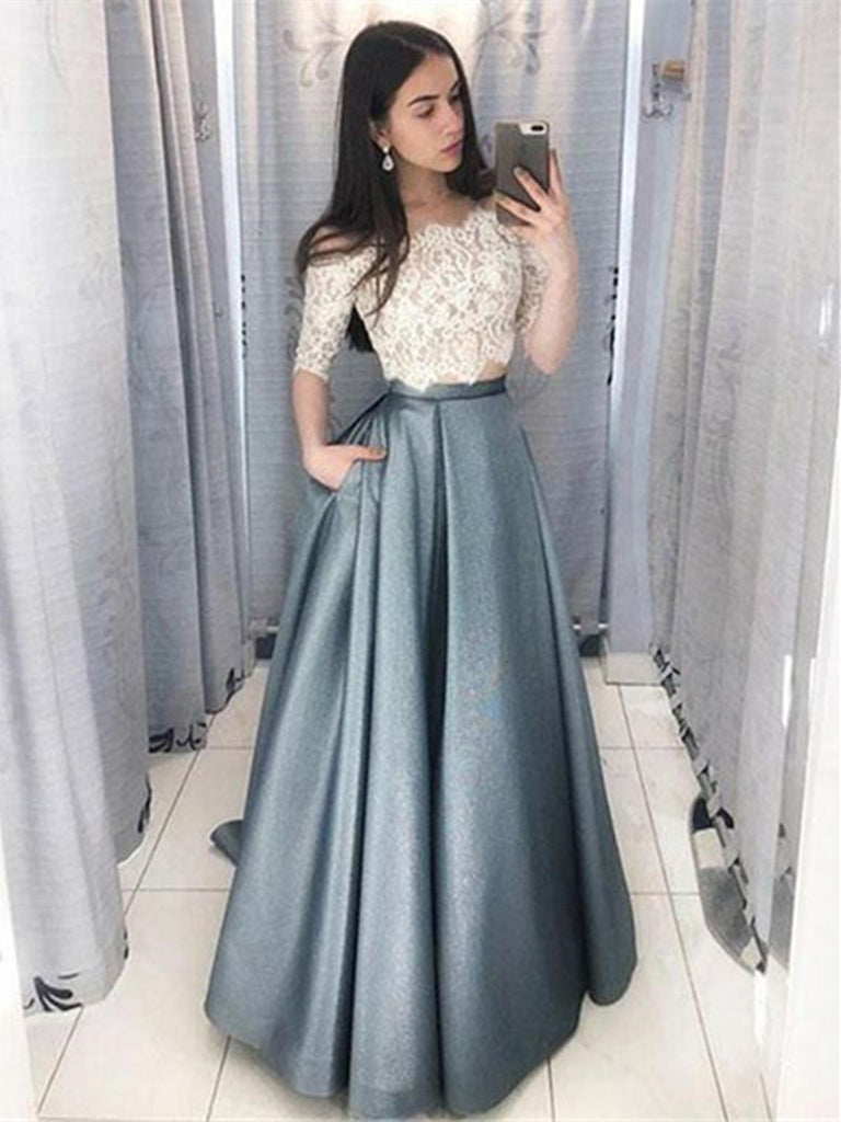 Custom Made Off The Shoulder Half Sleeves With Pockets Long Prom Dress morievent Custom Made Off The Shoulder Half Sleeves With Pockets Long Prom Dress morievent