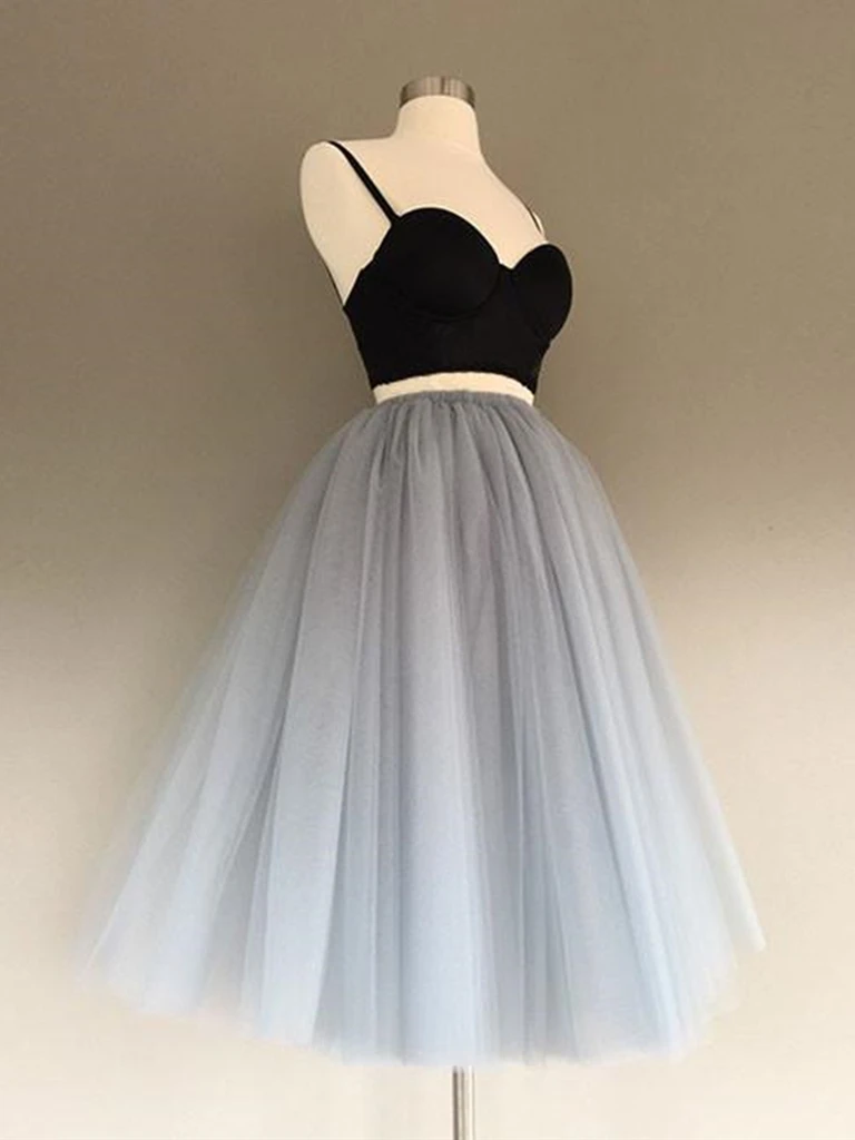 2 Pieces Black Gray Short Prom Dresses, Two Pieces Short Black Gray Fo morievent 2 Pieces Black Gray Short Prom Dresses, Two Pieces Short Black Gray Fo morievent