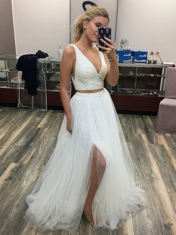 2 Pieces Prom Dresses Tagged "white prom dresses" morievent 2 Pieces Prom Dresses Tagged "white prom dresses" morievent