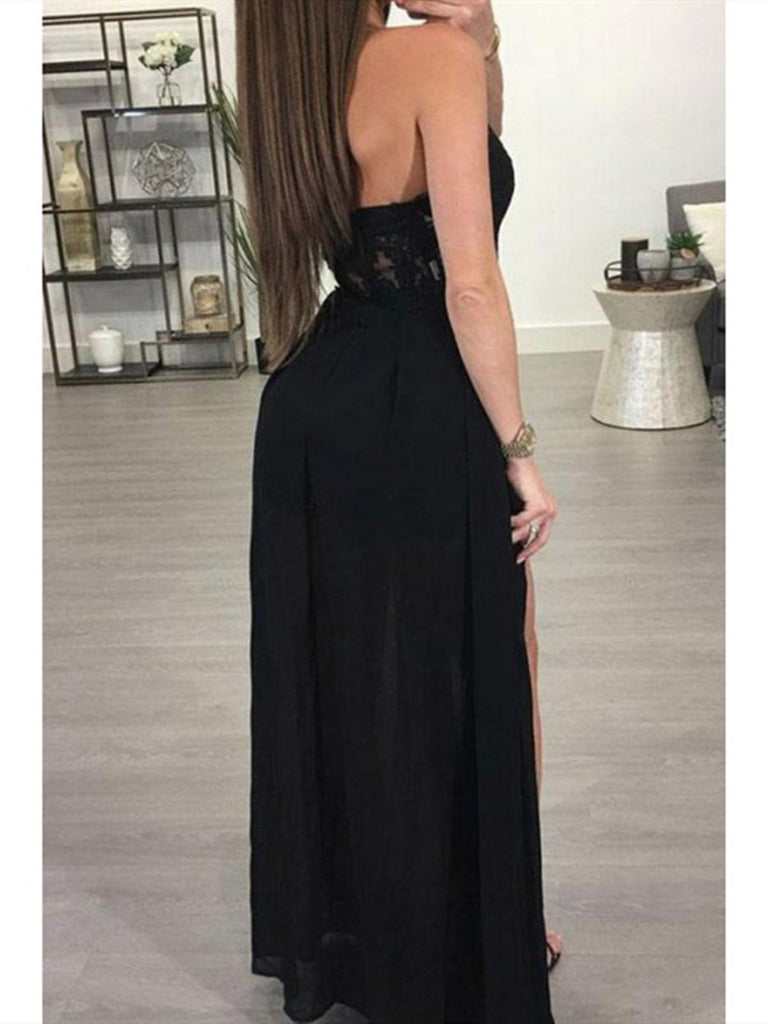 A Line Sexy Lace Black Bridesmaid Dresses, Sexy Lace Black Prom Dresse morievent A Line Sexy Lace Black Bridesmaid Dresses, Sexy Lace Black Prom Dresse morievent