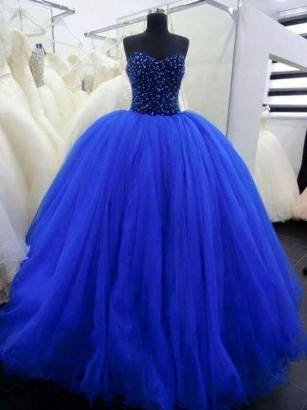 Custom Made Sweetheart Neck Royal Blue Prom Gown, Royal Blue Prom Dresses, Formal Dresses