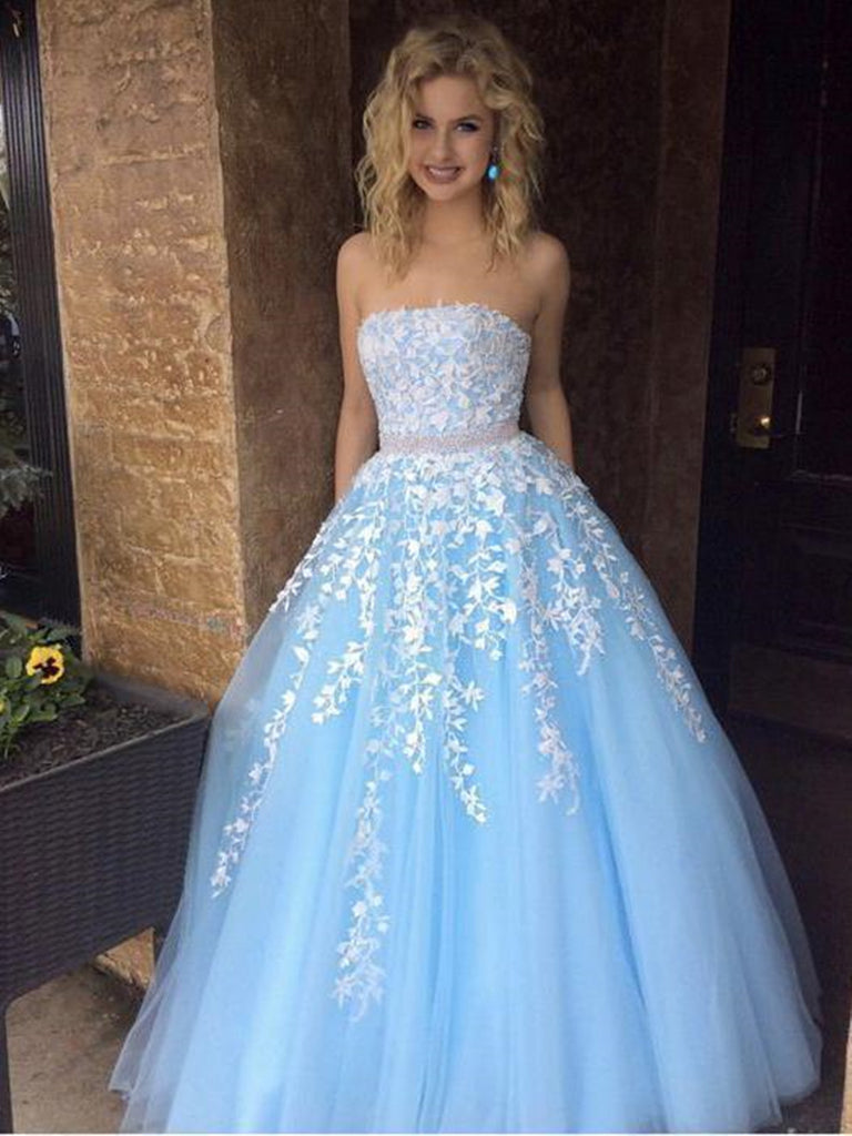 Dusty Blue Ball Gown Sweet 16 Dress Bow-tie Quince Dress FD2786 – Viniodress