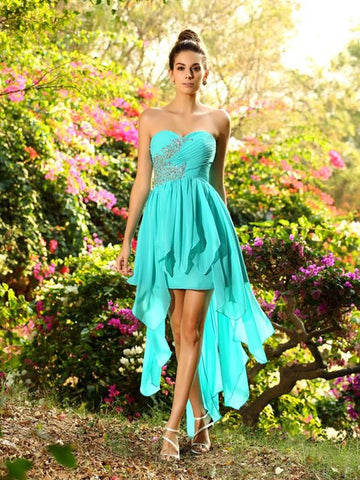 Green  Beading Sweetheart Sleeveless Chiffon Bridesmaid Dresses, Green Beading Formal Evening Dresses