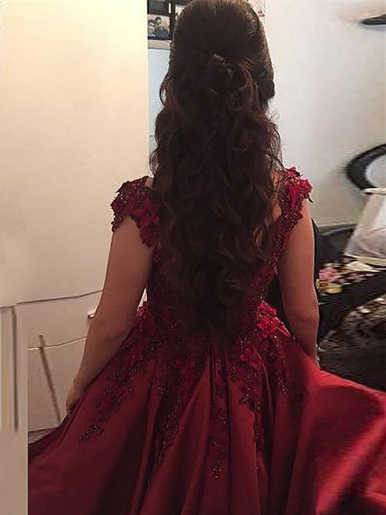 Ball Gown Off-the-Shoulder Floor-Length Burgundy Prom Dresses, Ball Go morievent Ball Gown Off-the-Shoulder Floor-Length Burgundy Prom Dresses, Ball Go morievent