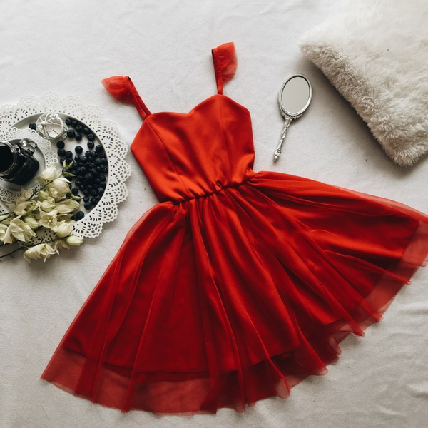 Red Short Prom Dresses,  Mini Homecoming Dresses, Mini Red Short Formal Evening Dresses