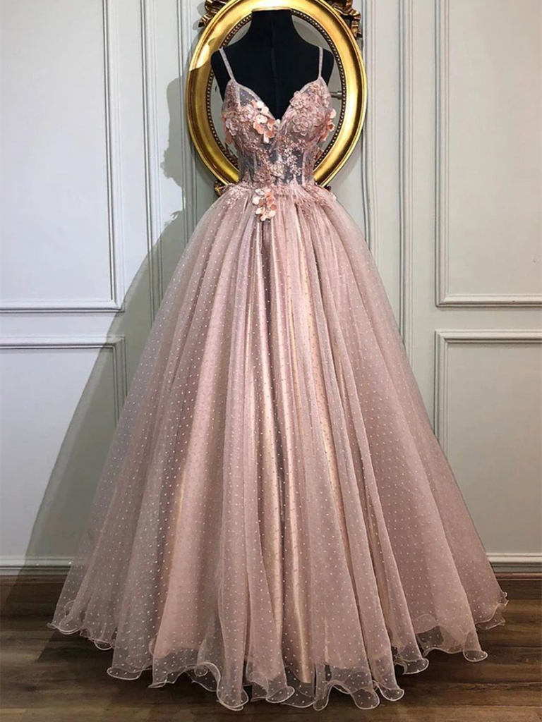 Pink Beaded Sweetheart Neck Tulle Lace Long Prom Dresses, Pink Tulle L morievent Pink Beaded Sweetheart Neck Tulle Lace Long Prom Dresses, Pink Tulle L morievent