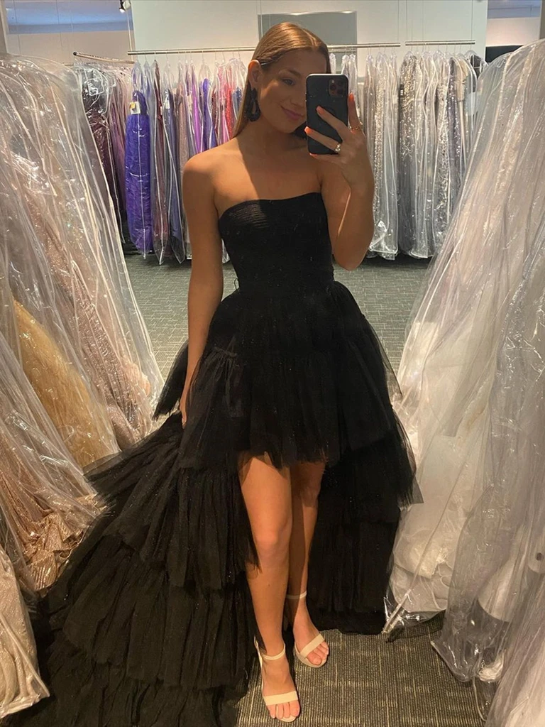 black high low dress formal High Low Prom Dresses & Hi-Low Formal Gowns