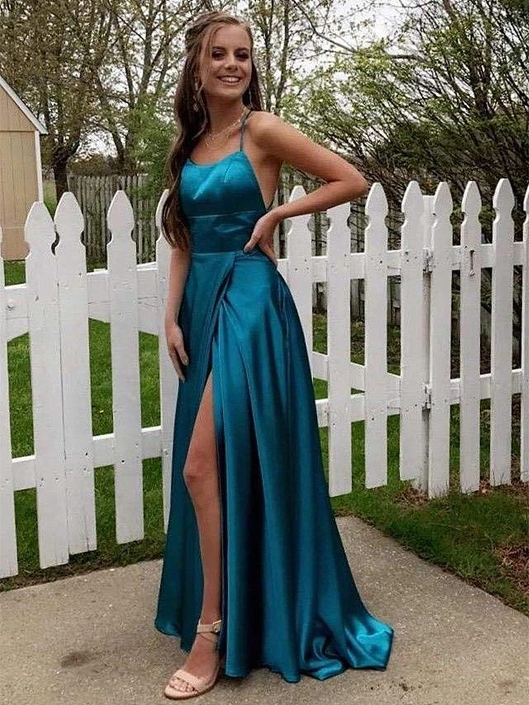 Backless Blue Long Prom Dresses, Open Back Blue Long Formal Graduation morievent Backless Blue Long Prom Dresses, Open Back Blue Long Formal Graduation morievent