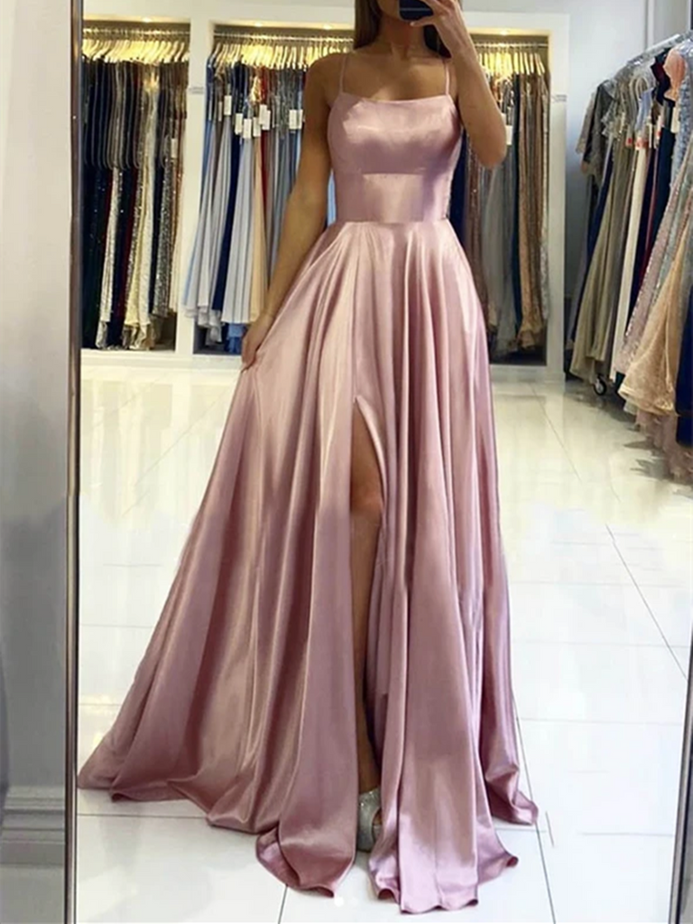 Long simple 2025 prom dresses