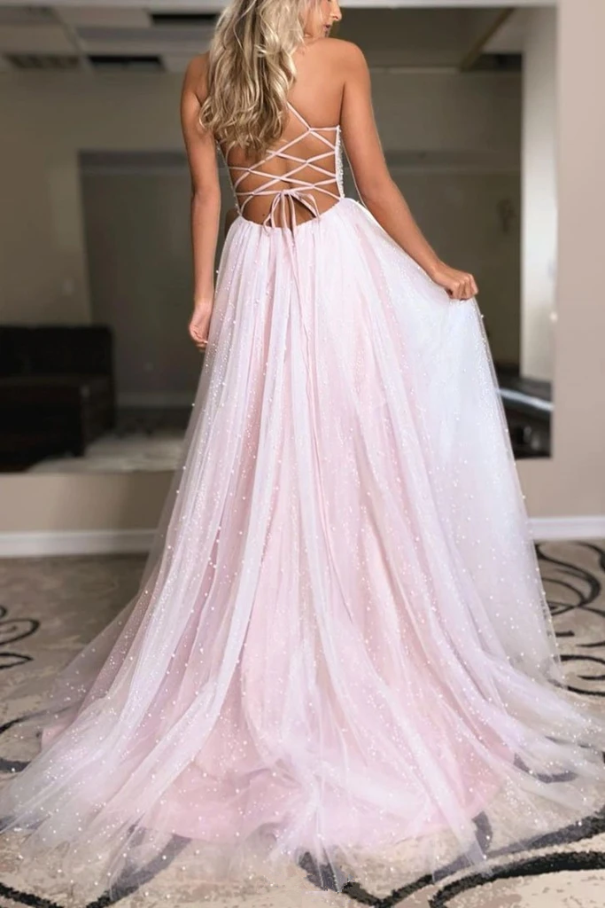 Pale pink formal dress discount