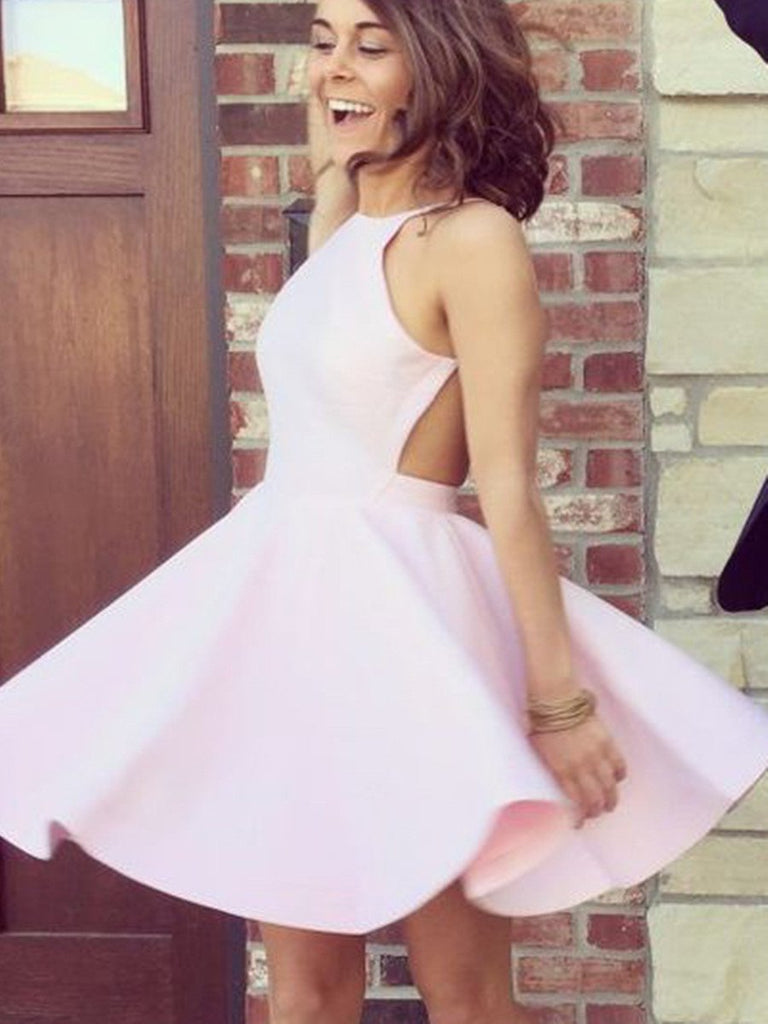 custom made homecoming dresses Custom Made V Neck Pink Short Prom Dress Pink V Neck Homecoming Dress US4 / Custom Color