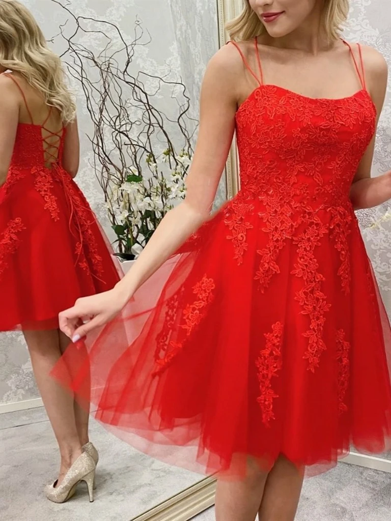 Prom dresses short red online