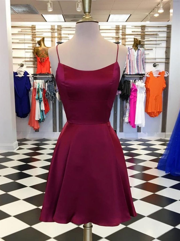 Backless Burgundy Short Prom Dresses, Short Burgundy Homecoming Evenin morievent Backless Burgundy Short Prom Dresses, Short Burgundy Homecoming Evenin morievent