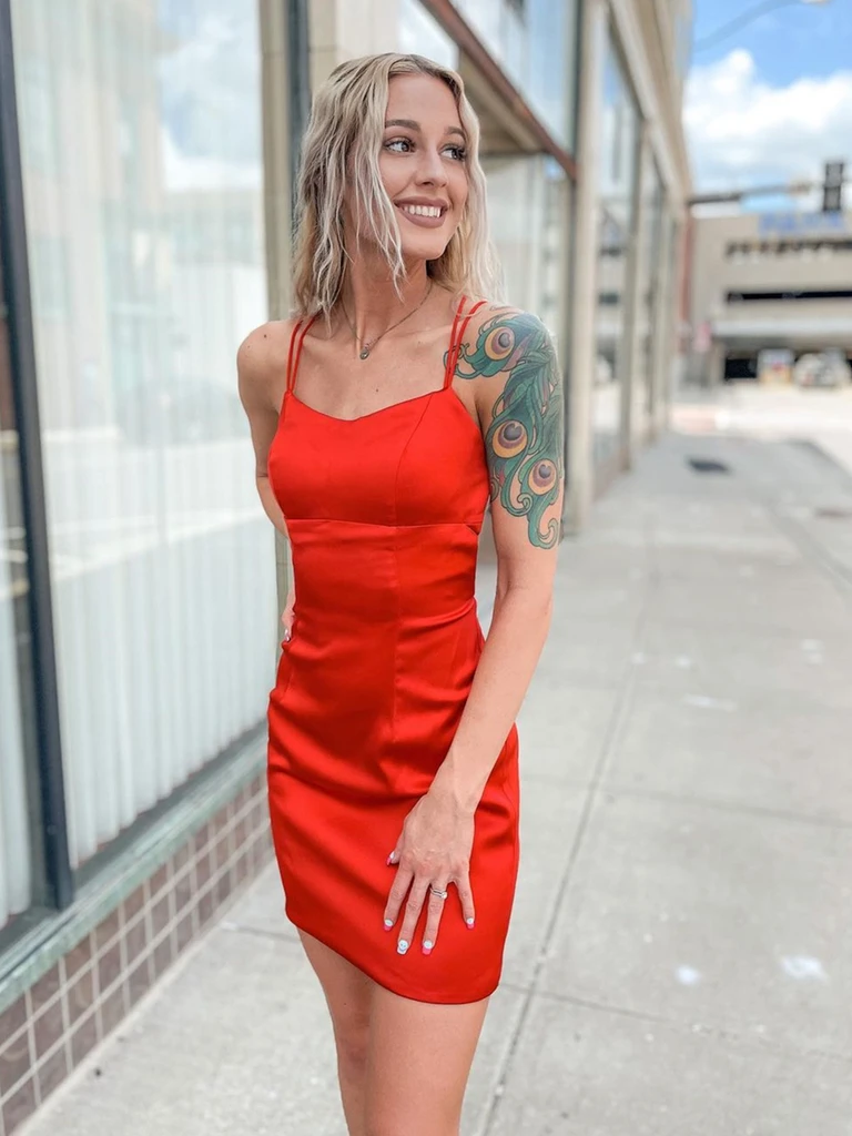 Simple Short Red Backless Prom Dresses With Double Straps, Red Open Ba morievent Simple Short Red Backless Prom Dresses With Double Straps, Red Open Ba morievent