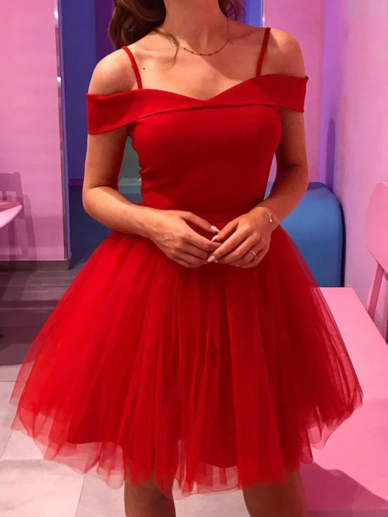 Short red graduation dresses hotsell