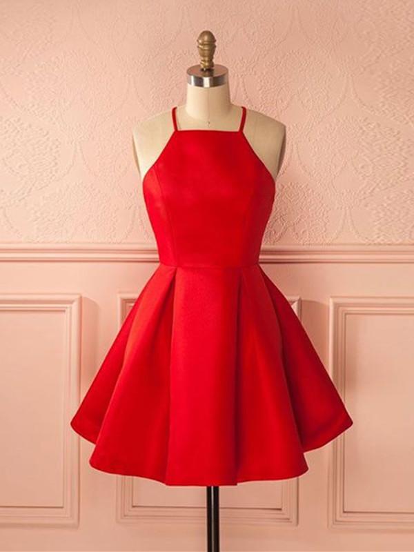 Simple Red Short Prom Dress, Short Red Homecoming Dress, Red Short Min morievent Simple Red Short Prom Dress, Short Red Homecoming Dress, Red Short Min morievent