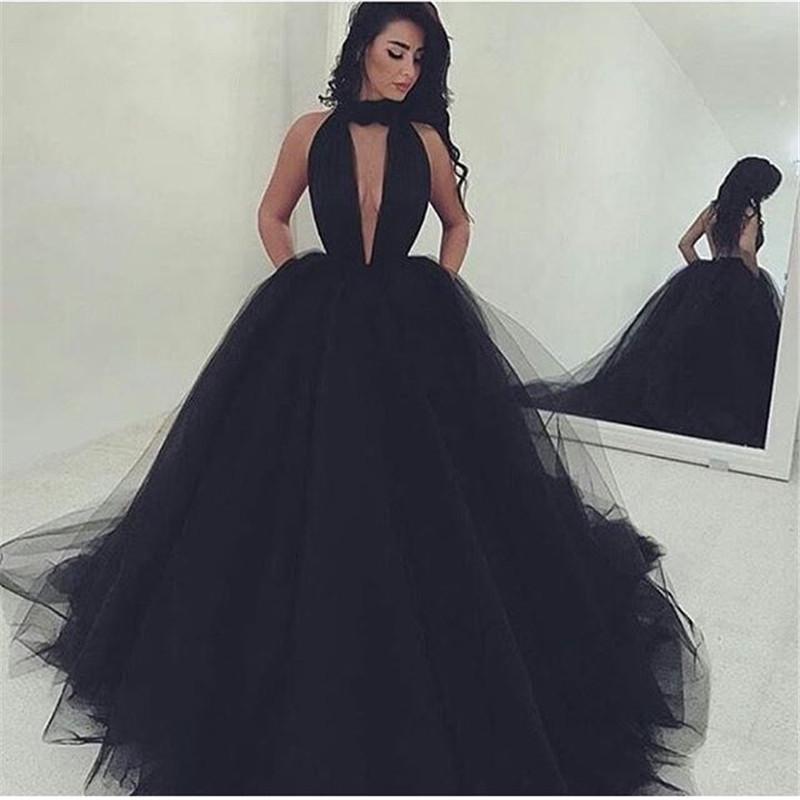 Custom Made Black Tulle Prom Gown, Black Prom Dresses, Black Formal Dr morievent Custom Made Black Tulle Prom Gown, Black Prom Dresses, Black Formal Dr morievent
