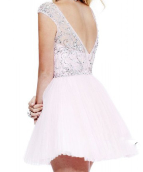 Custom Made Round Neck Short Prom Dress, Short Homecoming/Graduation Dress