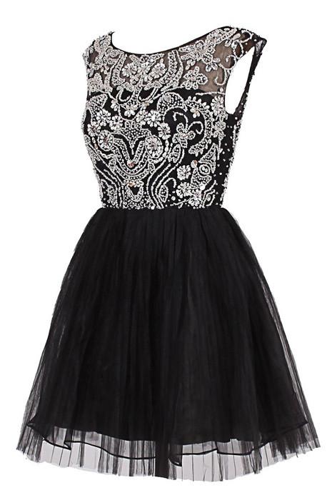 A Line Round Neck Short Black Prom Dress, Short Black Homecoming Dress morievent A Line Round Neck Short Black Prom Dress, Short Black Homecoming Dress morievent