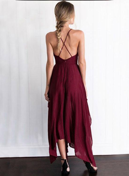 A Line V Neck Backless Long Maroon/Burgundy Prom Dresses, Backless For morievent A Line V Neck Backless Long Maroon/Burgundy Prom Dresses, Backless For morievent