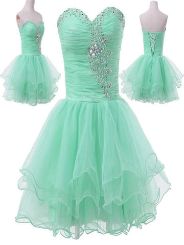 Custom Made Sweetheart Neck Short Prom Dresses, Short Homecoming Dresses, Short Formal Dresses