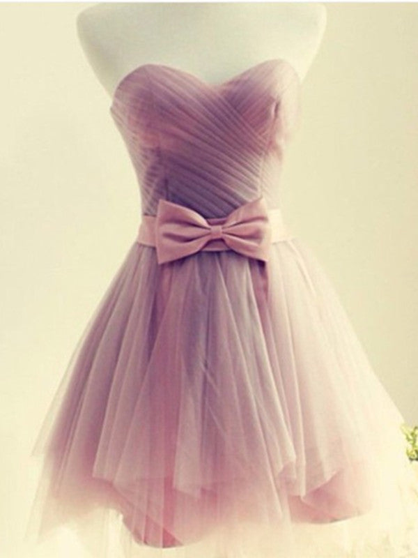 Custom Made Sweetheart Neck Short Purple Prom Dress Short Purple